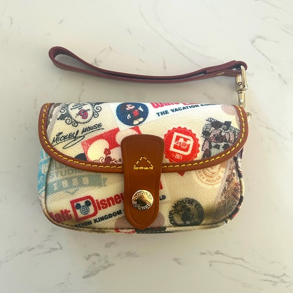Dooney & Bourke Handbags - Dooney & Bourke Disney World Retro Wristlet – 40th Anniversary Theme Park Icons